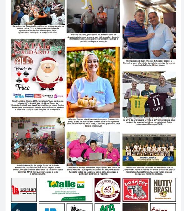 Página 06,Fatos e Fotos,Folha da Cidade de Araraquara de Quinta feira ,19/12/2019!