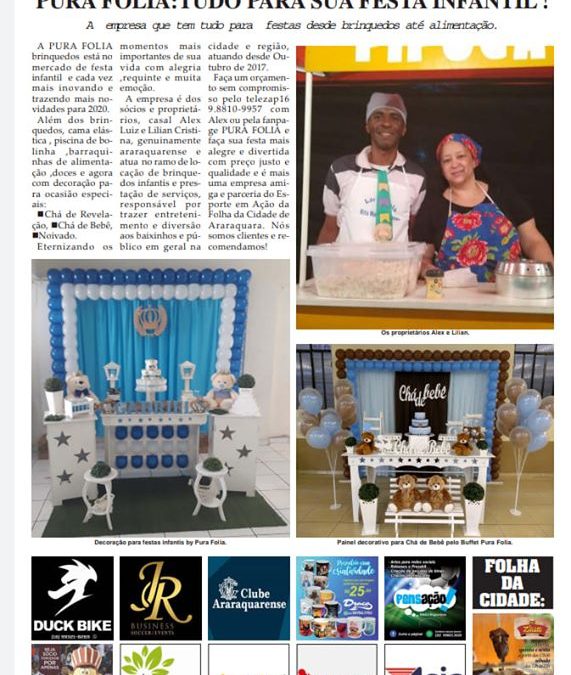 Página 6,Empresas e Negócios ,Folha da Cidade de Araraquara,Sábado 18/01/2020!