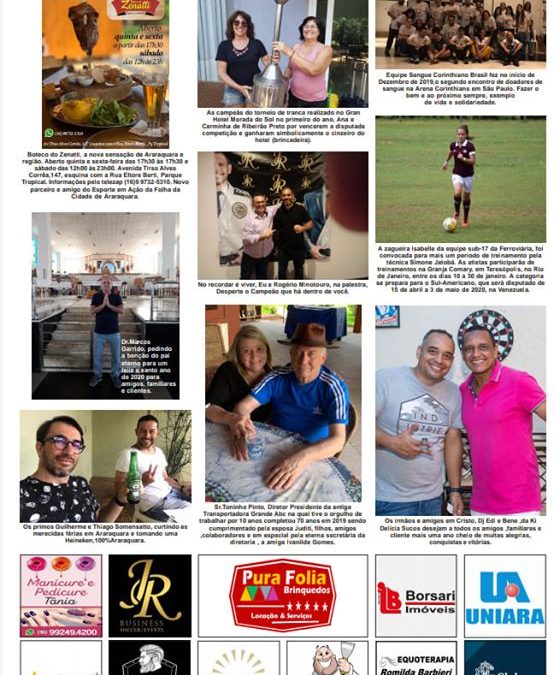 Página 6,Fatos e Fotos,Folha da Cidade de Araraquara,Sabado e Domingo ,04 e 05/01/2020!