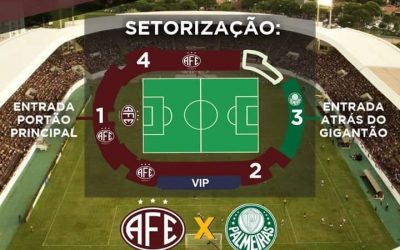 Informações para a partida entre Ferroviária x Palmeiras ,quarta-feira 08/01.