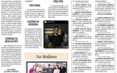 ESPORTES – JORNAL DE ARARAQUARA – 08/02/2020 – SÁBADO!