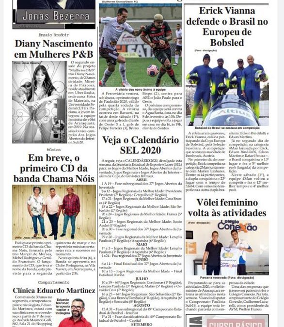 Página 6,Folha da Cidade de Araraquara,04/02/2020-Terça-feira,com Jonas Bezerra!