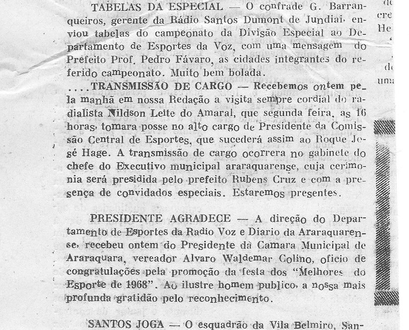 NA MOLDURA – JORNAL DE ARARAQUARA – 30/05/2020!