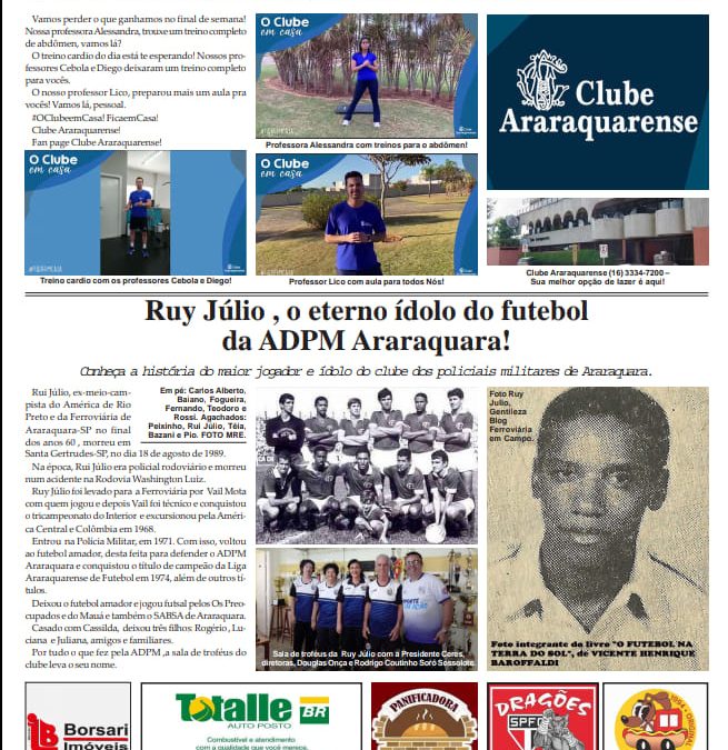 Página 6,Clubes,Folha da Cidade de Araraquara,Quarta feira 20/05/2020!