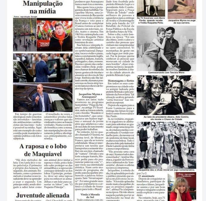 Pagina 6 , Esporte,Cultura e Cia ,Folha da Cidade de Araraquara ,09/06/2020!