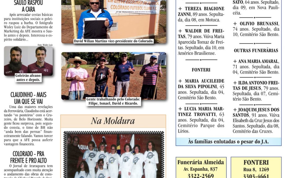 ESPORTES – JORNAL DE ARARAQUARA – 11/07/2020!