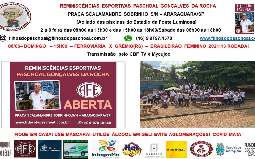 REMINISCÊNCIAS ESPORTIVAS DE 04/06/2021 – SEXTA-FEIRA NA FOLHA DA CIDADE DE ARARAQUARA!