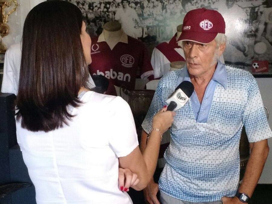Poeta afeano concedeu entrevista no Museu do Futebol