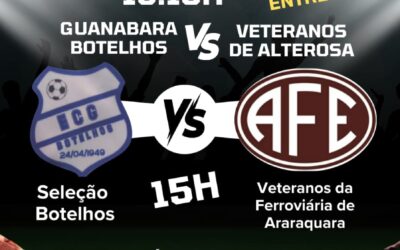 VETERANOS DA FERROVIÁRIA VENCEM EM BOTELHOS/MG – 5 X 2 – 28/02/2026