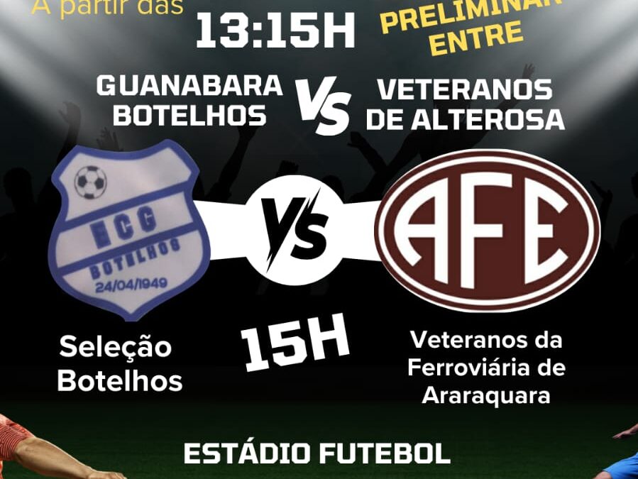 VETERANOS DA FERROVIÁRIA VENCEM EM BOTELHOS/MG – 5 X 2 – 28/02/2026