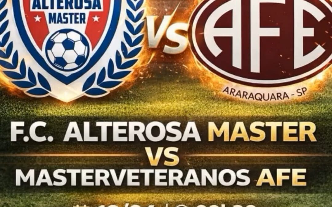 VETERANOS DA FERROVIÁRIA VISITAM A CIDADE DE ALTEROSA/MG E VENCEM O AMISTOSO CONTRA A SELEÇÃO DE VETERANOS DA CIDADE – 2 X 0 – 18/04/2026