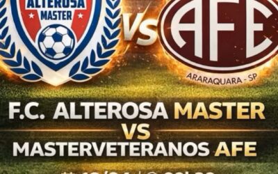 VETERANOS DA FERROVIÁRIA VISITAM A CIDADE DE ALTEROSA/MG E VENCEM O AMISTOSO CONTRA A SELEÇÃO DE VETERANOS DA CIDADE – 2 X 0 – 18/04/2026